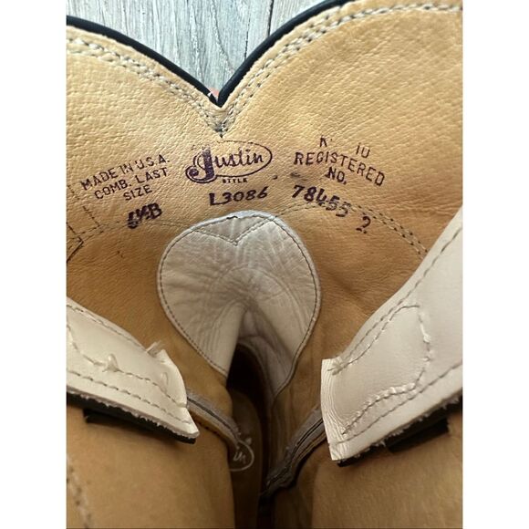 Vintage Justin Roper Leather Boot Size 6.5B - Picture 7 of 10